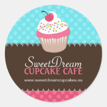 Decorative Cute Cupcake Jar Stickers