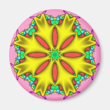 Decorative Fantasy Flower fun magnet