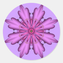 Decorative fantasy flower stickers