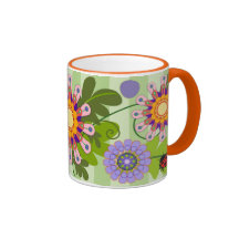 Decorative Fantasy Flowers mug