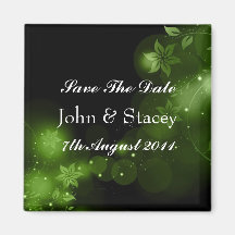 Decorative Floral Save the Date magnet