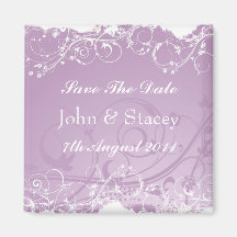 Decorative Floral Save the Date magnet