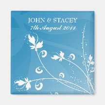 Decorative Floral Save the Date magnet