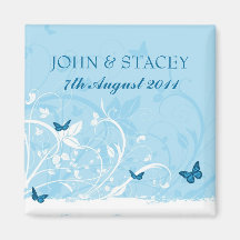 Decorative Floral Save the Date magnet