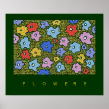 decorative flowers for walls poster