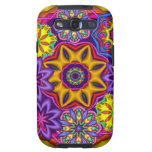 Decorative fractal case w. Fantasy Flowers Galaxy SIII Cases
