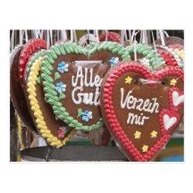 Decorative gingerbread cookies postcard