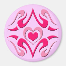 Decorative Hearts Fridge Magnet