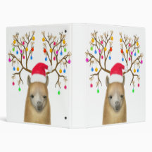 Decorative Holiday Alpaca Binder