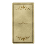 Decorative Leaf Apothecary Label