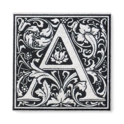 Decorative Letter "A" Woodcut Woodblock Inital by ZephyrusBooks