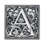 Decorative Letter "A" Woodcut Woodblock Inital