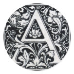 Decorative Letter "A" Woodcut Woodblock Inital