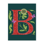 Decorative Letter B Monogram Postcards