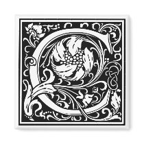 Decorative Letter Initial “C” Fridge Magnets