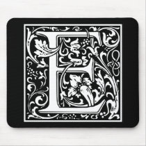 Decorative Letter Initial “E” Mouse Pads