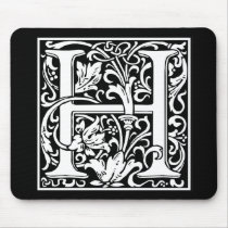 Decorative Letter Initial “H” Mousepads
