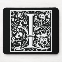 Decorative Letter Initial “I” Mousepad