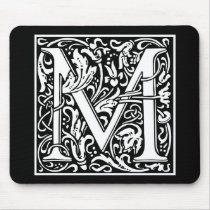 Decorative Letter Initial “M” Mouse Pads