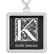 Decorative Letter K Monogram Initial Personalized
