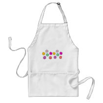 Decorative Multicolored Flowers Aprons