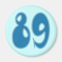 DECORATIVE NUMBER 89 FRIDGE MAGNET