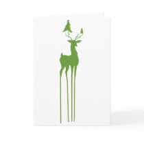 Decorative Reindeer Christmas Holiday Card