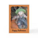 Decorative Scarecrow Halloween Card