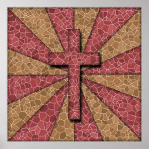 DECORATIVE STONE CROSS POSTERS