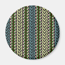 Decorative stripe magnet - blue/cream