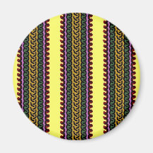 Decorative stripe magnet - yelow/purple