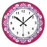Decorative Wall Clock::Dark Pink