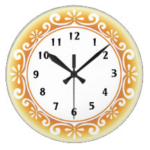 Decorative Wall Clock::Golden Yellow