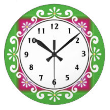 Decorative Wall Clock::Green