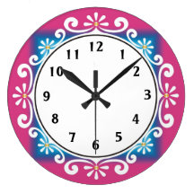 Decorative Wall Clock::Pink Frame