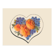 Decoupage Love Heart-1 Post Cards