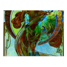 DEDICATION ~ MUCHA ETERNAL THROUGH HIS WORKS 3 POSTCARD