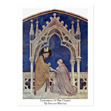 Dedication Of The Chapel By Simone Martini Postcard