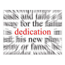 Dedication Postcards