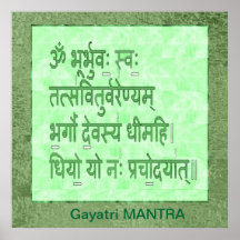 Dedication to GAYATRI Mantra Print