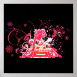 dee jay chic vector poster