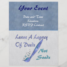 Deeds Not Seeds Personalized Flyer
