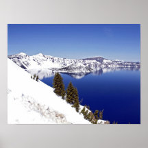 Deep Blue Crater Lake Oregon USA Poster