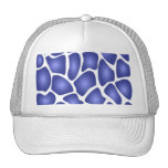 Deep Blue Random Mosaic Pattern Hats