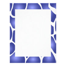Deep Blue Random Mosaic Pattern Letterhead Template
