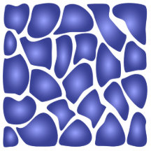 Deep Blue Random Mosaic Pattern Photo Cutout