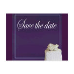 Deep blue Save the date Postcard