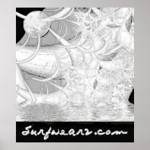 Deep Blue Sea Colouring Book Page Posters