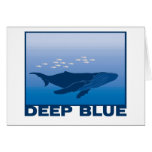 Deep Blue Whale Greeting Card