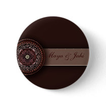 Deep brown Indian design Buttons